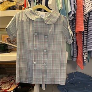 Bailey Boys Plaid Kids Shirt with Double Breasted Design